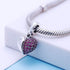 I Love You Heart Charm 925 Sterling Silver Dangle Bead Crystal Mother's Day Gifts Fits Pandora European Bracelet Necklace...