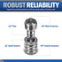 ESSENTIAL WASHER Garden Hose Quick Connect Hose Fittings - 3/4 Inch Stainless Steel Water Hose Quick Connect Set - Garden Hose Connector Set, Pres...