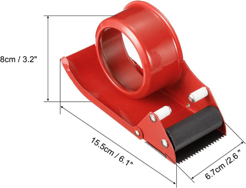 PATIKIL 2.5 Inch Packing Tape Dispenser, 2 Pack Industrial Heavy Tapes Cutter Holder Adjustable Box Sealer for Packaging Carton Sealing, Red...