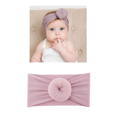 Lawie 12 PACK Elastic Stretchy Super Soft Donut Top Knot Wide Nylon Headbands Hairband Turban Headwraps Hair Bows Accessories for Kids Toddler Inf...