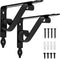 Decorative Shelf Brackets,6inch Wall Mounted Floating Shelf Bracket for DIY Open Shelving,Pack of 2 Heavy Duty Rustic Iron Metal Corner Bracket Sh...