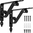 Decorative Shelf Brackets,6inch Wall Mounted Floating Shelf Bracket for DIY Open Shelving,Pack of 2 Heavy Duty Rustic Iron Metal Corner Bracket Sh...