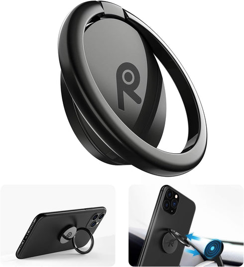 ORIbox Phone Ring Holder Finger Kickstand,Metal Grip Holder for Magnetic Car Mount Compatible with iPhone 12 Pro max/12Pro/12/12 mini,for All iPho...