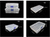 3pcs Clear Plastic Organizer Container Box, Containers Storage Box with Snap-Tight Closure Latch for Small Crafts,Jewelry Making & Sewing Crafts (...