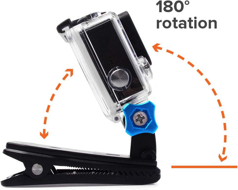 MiPremium Backpack Strap Clip Mount for GoPro Hero 12 11 10 9 8 7 6 5 4 3+ 2 Session Black Silver XIAOYI 4K SJCAM Yi Sports Action Camera Perfect ...