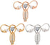 3 Pics Personality Human Body Organ Uterus Rhinestones Brooch Pin Doctor Nurse Clothing Jacket Jewery Gift...