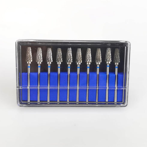 Airgoesin 10pcs HP Cutting Burs Drill Polisher Cutter Tungsten Carbide, 2.35mm Shaft Plaster Alloy Acrylic Polishing Cleaning...