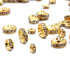 400 Pieces Round Crystal Spacer Beads Rondelle Charm Beads 6mm 8mm 10mm for jewelery Making, Gold Color...