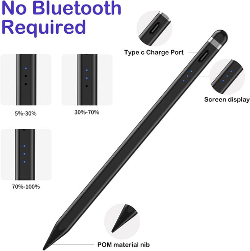 Stylus Pen for iPad 9th&10th Generation-2X Fast Charge Active Pencil Compatible with 2018-2024 Apple iPad Pro11&12.9&13'', iPad Air 3/4/5/6,iPad 6...