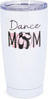 Dicksons SSTUMW-86 Ballet Pink 20 ounce Stainless Steel Travel Tumbler Mug with Lid Mug with Lid, Dance Mom...