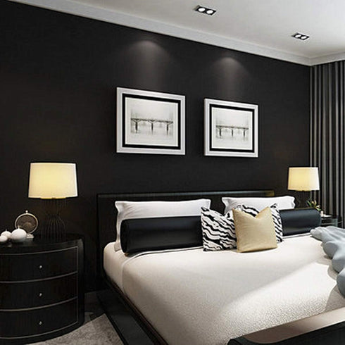 practicalWs Peel and Stick Wallpaper 15.7" x118" Black Wallpaper Self Adhesive and Removable Vinyl Film Stick Paper Easy to Apply Contact Paper Wa...