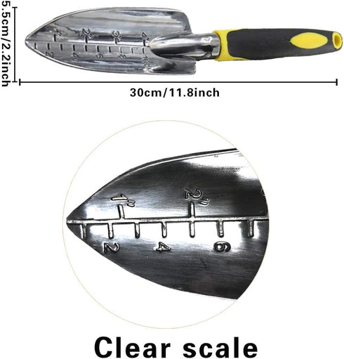 Garden Trowel Hand Shovel with Soft Rubberized Non-Slip Ergonomic Handle for Planting Transplanting, Weeding, Moving and Smoothing Soil-Gardening ...