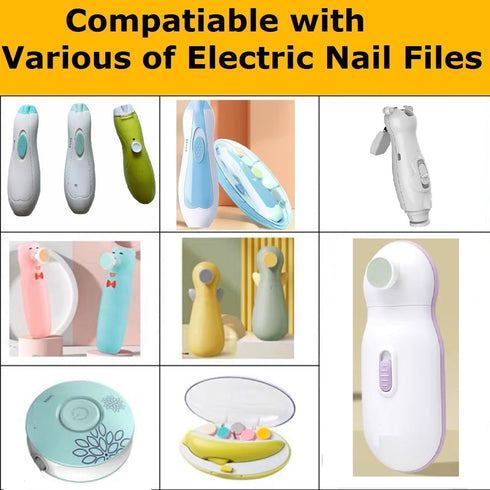 Baby Nail Trimmer Replacement Pads 6PCS Grinding Heads Polish Disc for Electric Nail File Clippers and Cutter Kit Blue for Children Kids 6 Moths U...