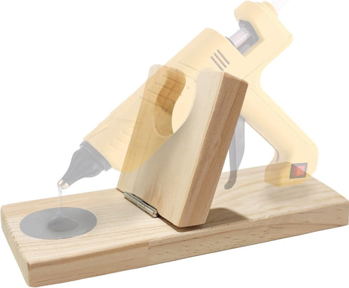 Folding Wooden Hot Glue Gun Holder Hot Glue Gun Stand Hot Glue Gun Rack Hot Glue Gun Base Hot Glue Gun Organizer for Craft Room Small...