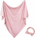 Newborn Swaddle Blanket with Hat Set Baby Swaddle Set Hospital Receiving Blankets for Girls Boys(Blush,35"*35")...