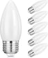 HOLA LED Chandelier Bulb Dimmable LED Lamp Bulb E26 Base, 360 Beam Angle UL Listed Cool White 4000K LED Filament Bulb, Frosted Glass, 6 Pack...