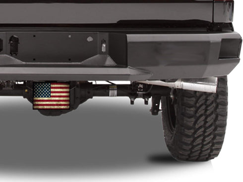 Rogue River Tactical USA American Flag Trailer Hitch Cover Plug US Patriotic Vintage Rustic Flag...