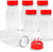 RoyalHouse 6 Pack 9.5 Oz Plastic Spice Jars with Red Cap, Clear and Safe Plastic Bottle Containers with Shaker Lids for Storing Spice, Herbs and S...
