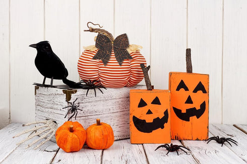 Hying 2 Rolls Halloween Ribbon for Wreath Bows Wrapping Gifts, Black Orange Pumpkin Ribbons for Gift Wrapping Halloween Party Decoration DIY Craft...