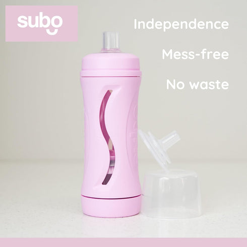 Subo Baby Food Bottle | No Mess Baby Toddler Self Feeder | Squeeze Free Design for Purees, Smoothies, Yogurt, Oatmeal, or Thickened Liquids | Reus...