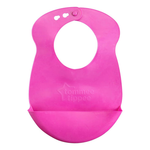 Tommee Tippee Easi-Roll Baby Bib, Crumb & Drip Catcher, Pink & Teal - 7+ Months, 2 Count...