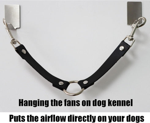 Dog Kennel Fan Hanging Utility Straps for Ryobi P3320 Fan Holder, Waterproof Dog Crate Fan Strap with Swivel Spring Clips Suitable for any Kennel,...