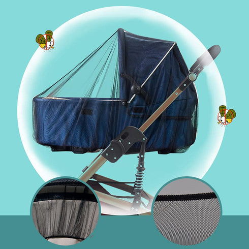 Baby Stroller Mosquito Net (2 Pack) - Durable Mesh Protection for Bassinets, Cradles, Playards, Pack N Plays & Portable Mini Cribs | Breathable Un...
