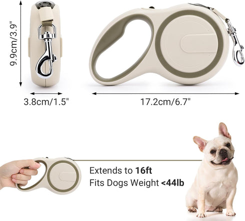 Segarty Retractable Leash Small Dog, 16ft Heavy Duty Walking Dog Leash for Medium Pet up to 44lb, Anti-slip Handle 360°Tangle-free Nylon Tape, One...
