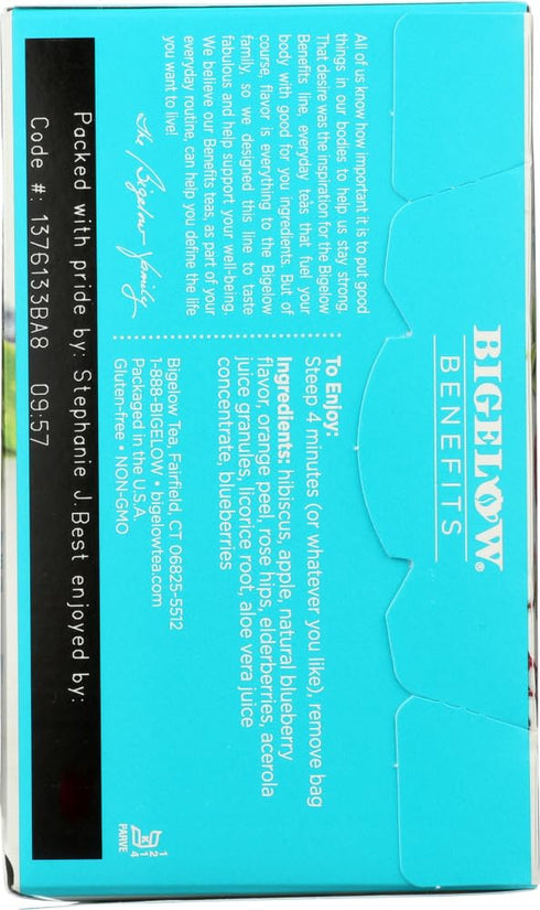 Bigelow, Blueberry and Aloe Tea, 1.31 Ounce...
