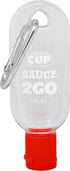 By The Cup Sauce 2 Go Keychains 1.69 Fluid Ounce and 1 Fluid Ounce Empty Mini Sauce Bottles (Sauce Not Included)...