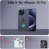 Compatible with iPhone 15 Pro Case, Compatible with MagSafe Clear Case Camera Protection Phone Crossbody Cover with Adjustable Lanyard Strap Shock...