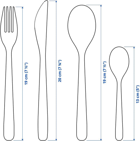 IKEA Mopsig Modern Silverware Cutlery Set 16 Piece Flatware Set - Service For 4 people 18/10 Stainless Steel Mirror Polished...