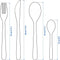 IKEA Mopsig Modern Silverware Cutlery Set 16 Piece Flatware Set - Service For 4 people 18/10 Stainless Steel Mirror Polished...