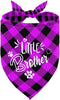 Dog Bandana, Little Brother Dog Bandana, Dog Scarf Plaid Printing, Dog Scarf Accessories, Dog Bandana Pet Scarf, Pet Baby Announcement Plaid Scarf...