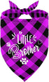 Dog Bandana, Little Brother Dog Bandana, Dog Scarf Plaid Printing, Dog Scarf Accessories, Dog Bandana Pet Scarf, Pet Baby Announcement Plaid Scarf...