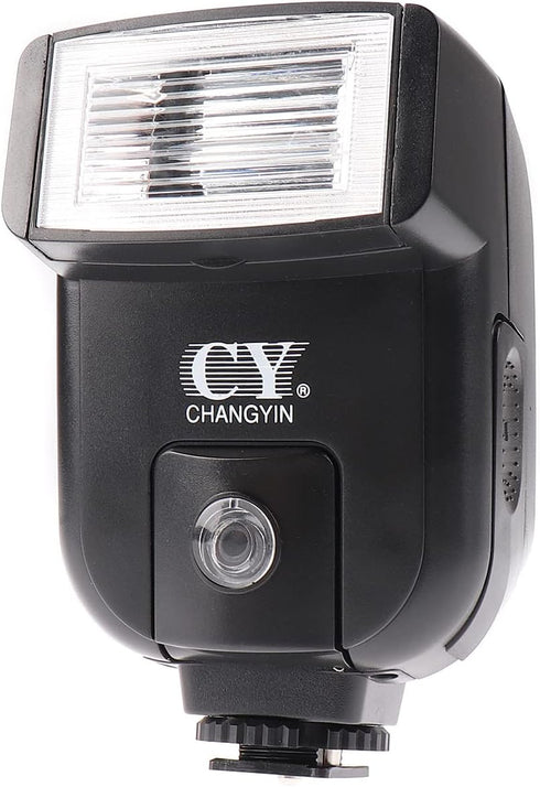 CY-20 Universal Camera Speedlight Flash Hot Shoe Mount On-Camera Electronic Speedlight with Sync Port for Nikon/Canon/Panasonic/Olympus/Pentax Alp...