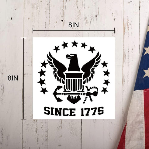 Hying 9PCS Patriotic 4th of July Stencils for Painting on Wood Wall, 7.9 x 7.9 Inch Reusable 4th of July Stencils, American Flag USA Patriotic Ste...
