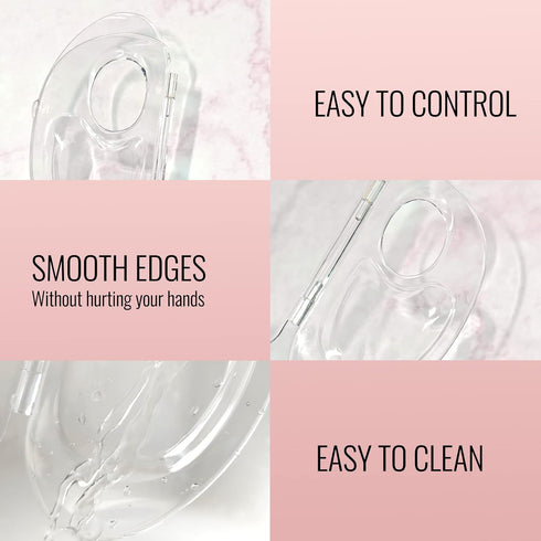 Erinde Handheld Makeup Mixing Palette, Acrylic Transparent Mixing Foundation Tray for Makeup Artist and Beginner, Lipstick Eyeshadow Foundation Co...