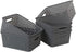 Grey Plastic Storage Basket, 10.03" x 7.67" x 4.05", 6 Packs...