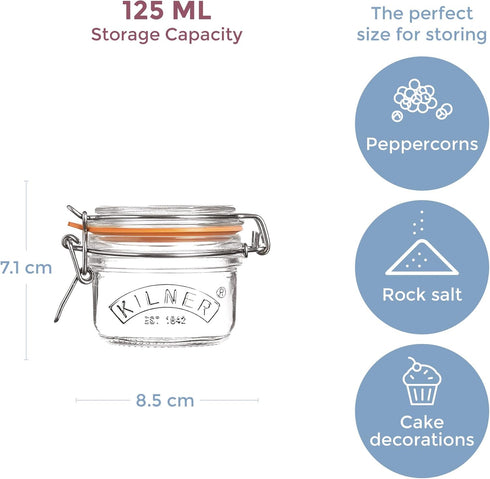 Kilner Round Swing Top Glass Jar | 4 oz...