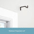 Kenney Adjustable Curtain Rod Brackets, Mocha (2-Pack)...