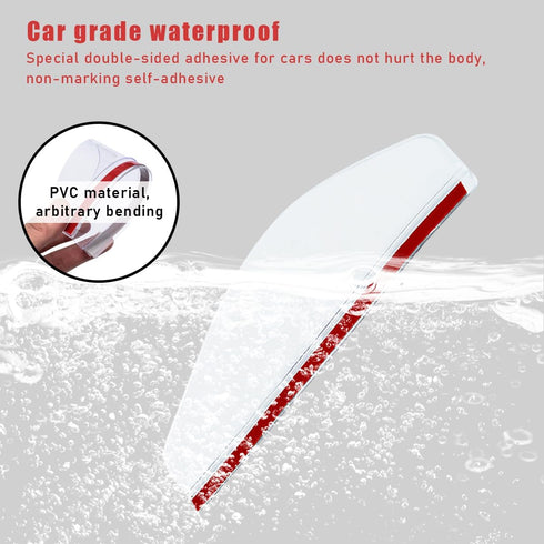2 PCS Mirror Rain Visor Eyebrow, Waterproof Auto Side Rear View Mirror Guard, Carbon Fiber View Mirror Cover, Exterior Accessories Fit for Most Ca...
