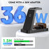 Wireless Charger for iPhone - 5 in 1 Charging Station for Multiple Devices Apple: Fast Wireless Charging Stand Dock for iPhone 15 14 13 12 Pro Max...
