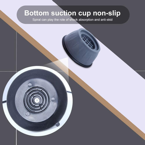 MWELLEWM Shock and Noise Cancelling Washing Machine Support, Plastic Noise Reducing Anti Slip Anti Vibration Rubber Washing Machine Feet Pads, Ant...