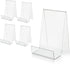 ZOEY Acrylic Book Easel Stand with Ledge Clear Easels Plate - 5 Pack for Books Display, Music Sheets, Artworks, CD, Tablet Holder (Small)...