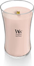 WoodWick Vanilla Sea Salt Large Hourglass Candle Premium Soy and Paraffin Wax Blend Pluswick Innovation Wood Wick...