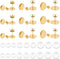 UNICRAFTALE 18 Sets 3 Sizes Stainless Steel Stud Earring Findings Stud Earring Cabochons Tray 6/8/10mm Golden DIY Blank Dome Earring Making Kits w...