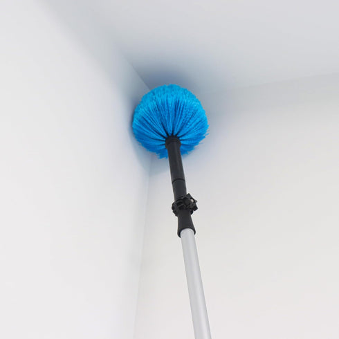 Twist-On Cobweb Duster Head, Soft Bristles Spider Web Duster Brush for Outdoor & Indoor Cleaning, Fits Standard 3/4 inch Threaded Poles...