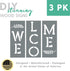 Large Vertical Welcome Sign Stencils for Painting on Wood and More - Create Beautiful Wood Signs with This Large Welcome Stencil – Set of 3 Indivi...