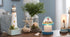 Jar Candle Shade - Hand Painted Glass Lighthouse Beach Scene Candle Topper, 4 x 6-Inch, Seashore...